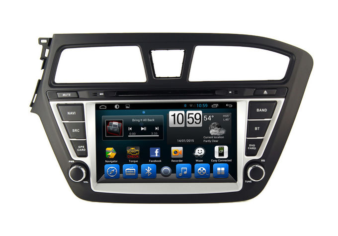 Navegación GPS androide del coche del dinar quad-core 2 con el reproductor de DVD de radio para Hyundai I20