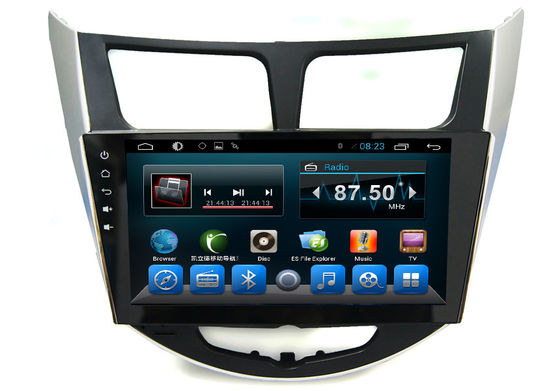 China Jugador audio/video del sistema GPS del dinar del androide 2 de la navegación de Verna del acento del coche auto de radio de Solaris proveedor